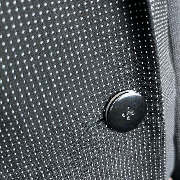 Talbots Tiny Polka Dot Blazer 8 Career Quiet Luxury Old Money Preppy Theater - Picture 3 of 6